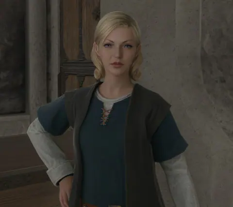An unnervingly lit FINAL FANTASY XIV character who looks strangely uncanny.